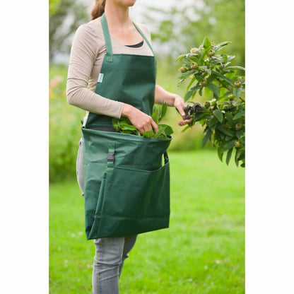 Nature Grembiule Da Giardino Con Tasca Pieghevole 130X55 Cm Verde