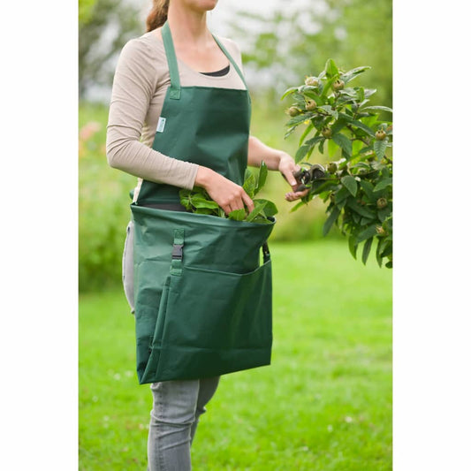 Nature Grembiule Da Giardino Con Tasca Pieghevole 130X55 Cm Verde
