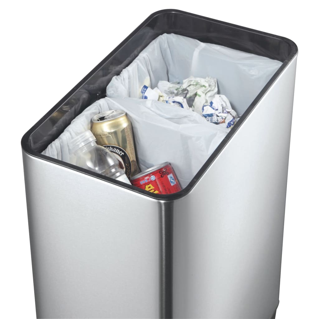 Eko Pattumiera Con Sensore Phantom 2X20 L Argento Opaco