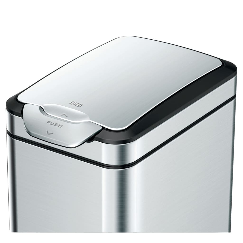 Eko Pattumiera Touch Bar Tina 30 L Argento Opaco Grigio Chiaro