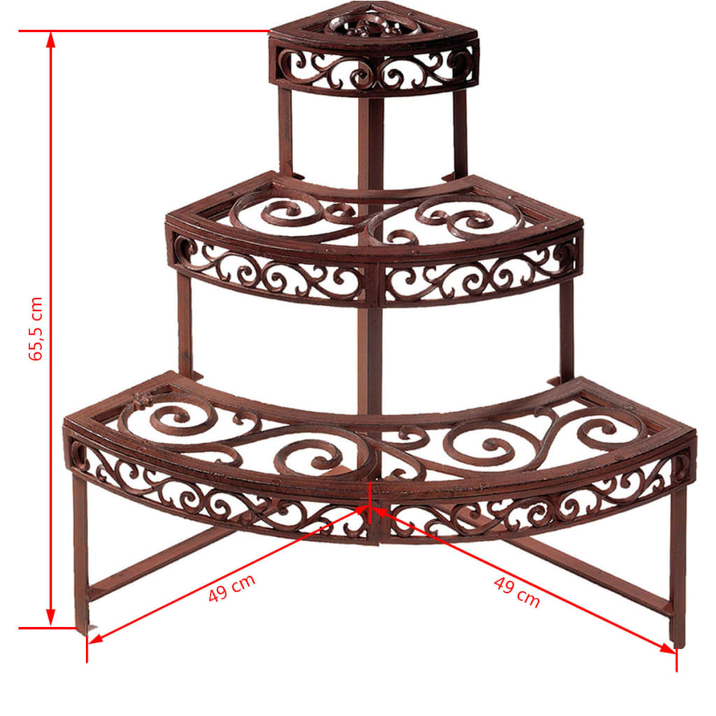 Esschert Design Mensola Quarto Di Cerchio Bph32