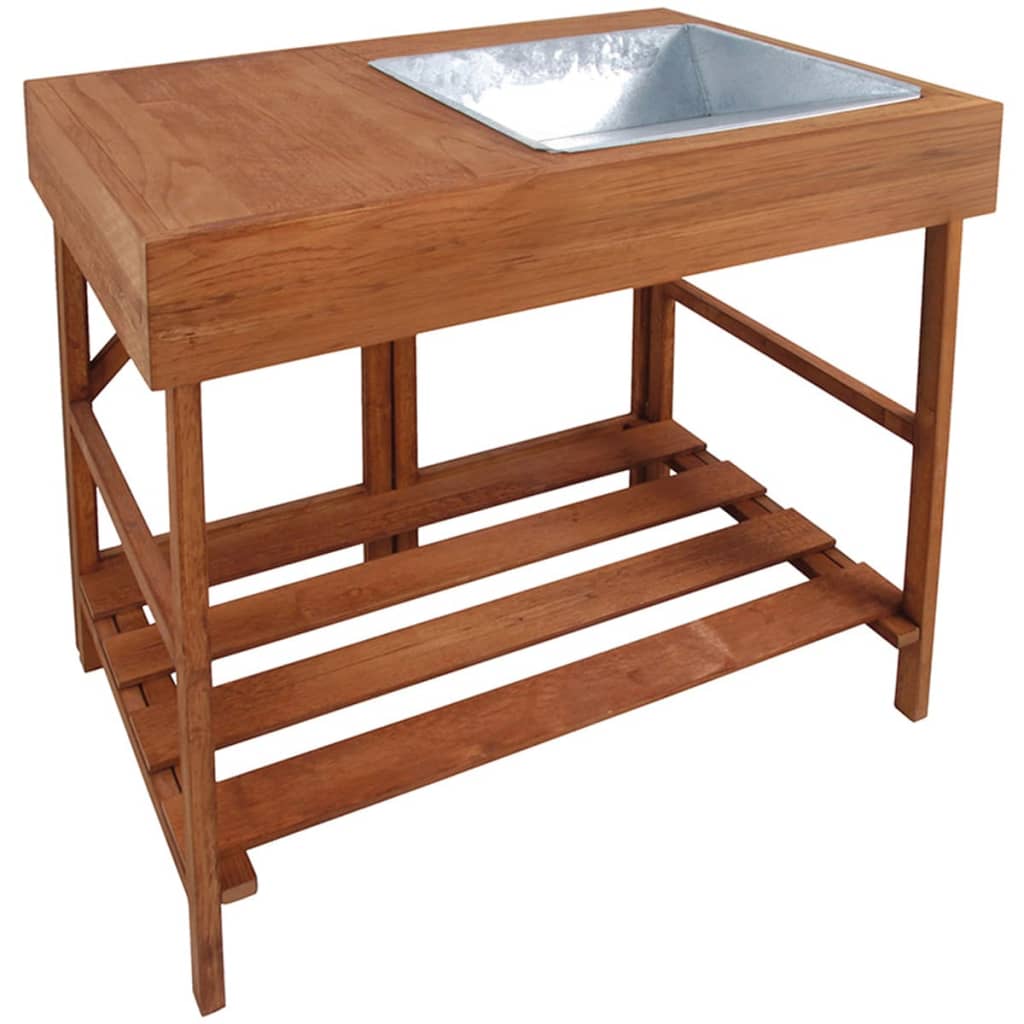 Esschert Design Tavolo Da Invasatura In Legno Duro Gt35 Naturale