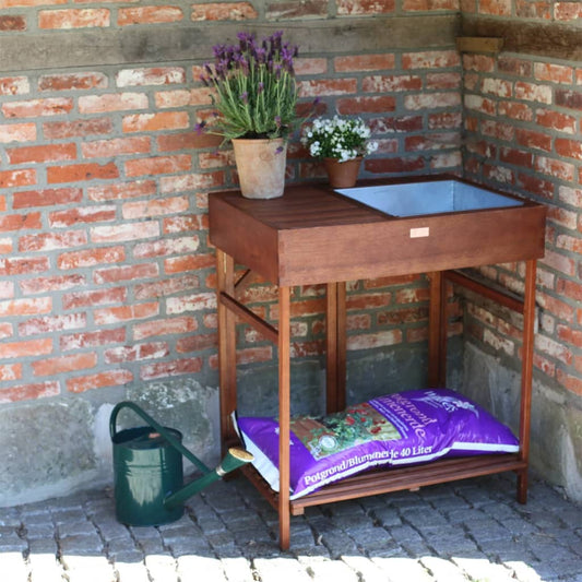 Esschert Design Tavolo Da Invasatura In Legno Duro Gt35 Naturale