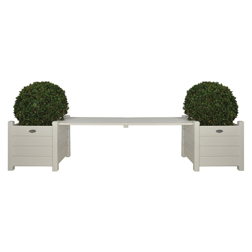 Esschert Design Fioriere Con Panchina A Ponte Bianca Cf33W