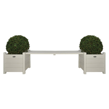 Esschert Design Fioriere Con Panchina A Ponte Bianca Cf33W