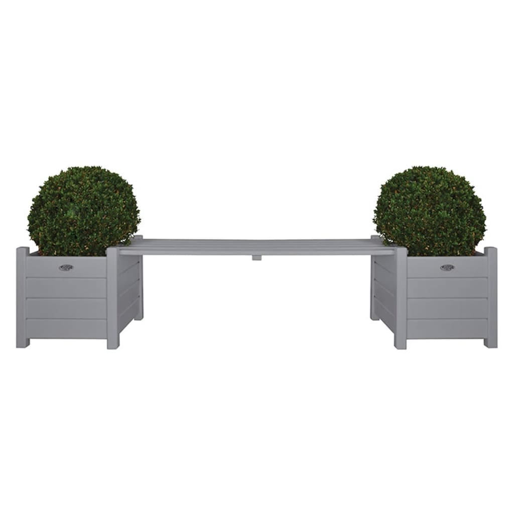 Esschert Design Fioriere Con Panchina A Ponte Bianca Cf33W