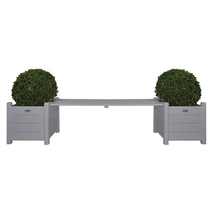 Esschert Design Fioriere Con Panchina A Ponte Bianca Cf33W