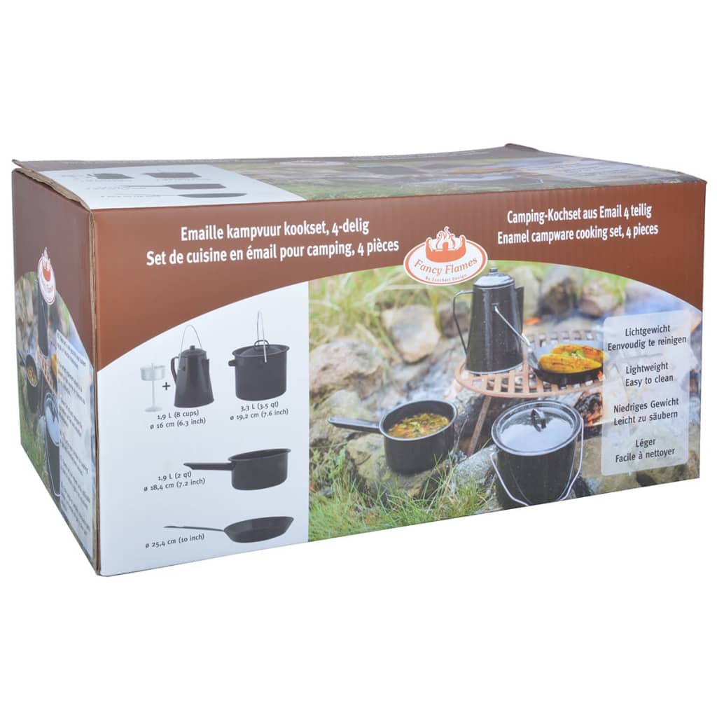 Esschert Design Set Per Cucinare All'aperto 4 Pezzi Nero Ff215