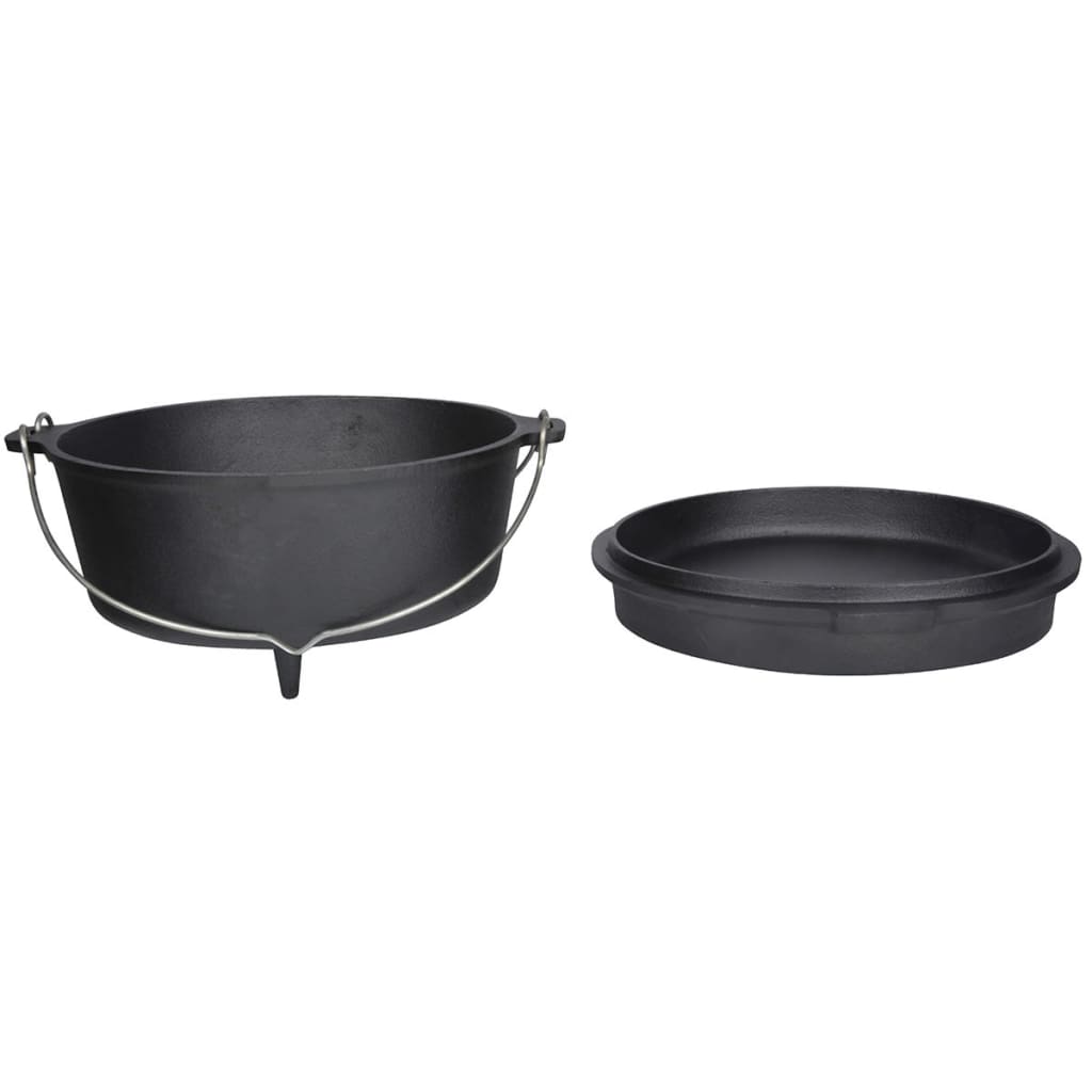 Esschert Design Casseruola Di Ghisa 6,5 L Nera Ff235