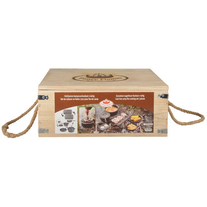 Esschert Design Fornelli Da Campeggio Set Da Sette Pezzi Nero Ff240