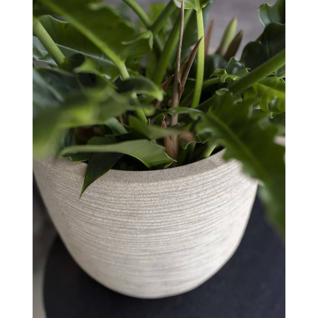 Capi Fioriera Rotonda Waste Rib 43X41 Cm Beige Terrazzo