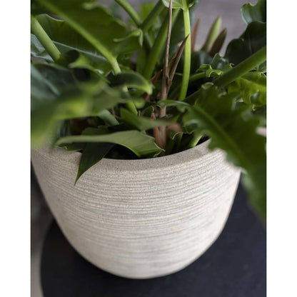 Capi Fioriera Rotonda Waste Rib 43X41 Cm Beige Terrazzo