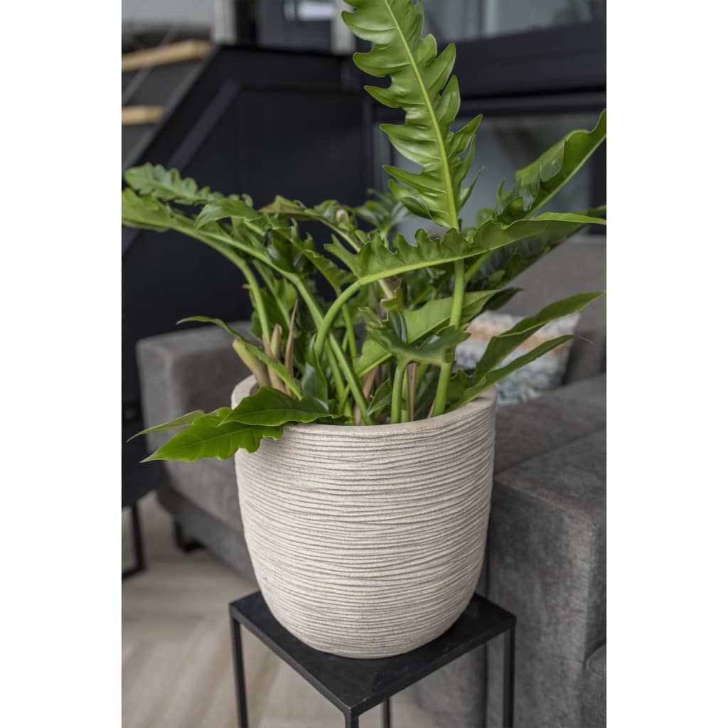 Capi Fioriera Rotonda Waste Rib 43X41 Cm Beige Terrazzo