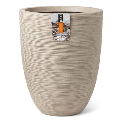 Capi Vaso Elegante Basso Waste Rib 46X58 Cm Beige Terrazzo
