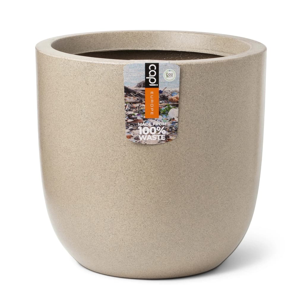 Capi Fioriera Rotonda Waste Smooth 43X41 Cm Beige Terrazzo