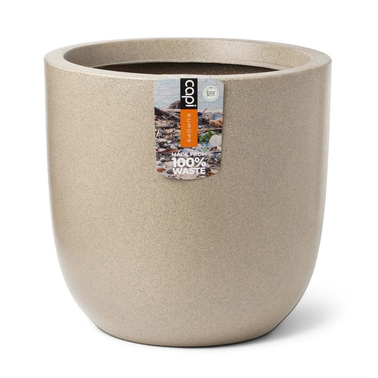 Capi Fioriera Rotonda Waste Smooth 43X41 Cm Beige Terrazzo