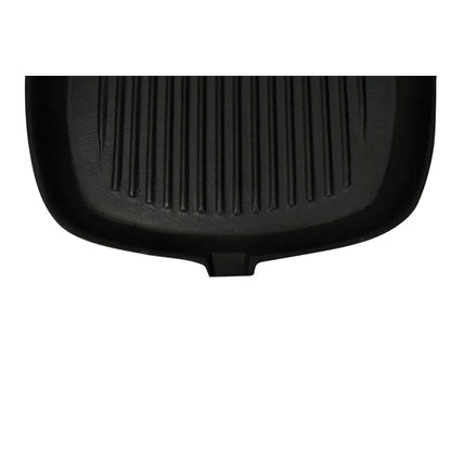 Padella Tegame Griglia In Ghisa Con Manico In Legno 20X20 Cm