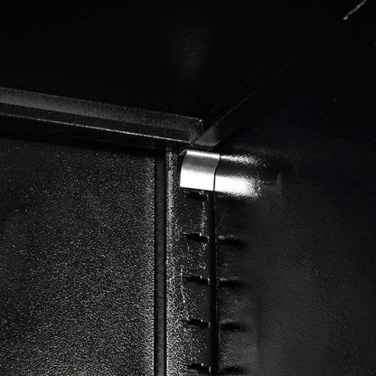 Armadio Portautensili 2 Ante Acciaio 90X40X180 Cm Nero E Rosso