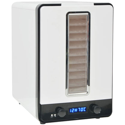 Disidratatore Alimentare Con 10 Vassoi 550 W Bianco