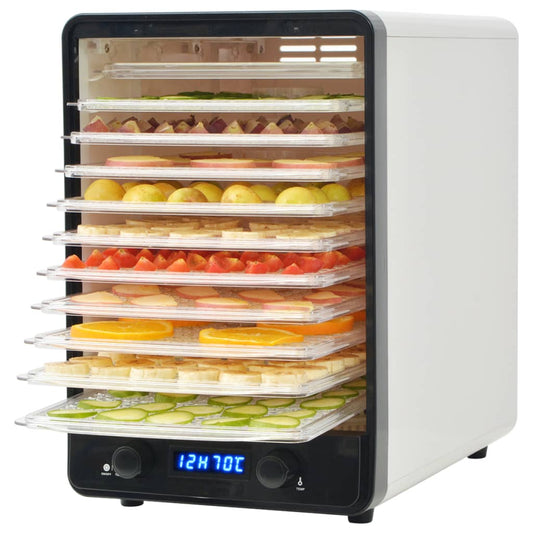Disidratatore Alimentare Con 10 Vassoi 550 W Bianco