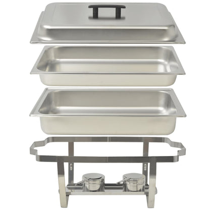 Set 4 Pz Teglie Scaldavivande In Acciaio Inossidabile