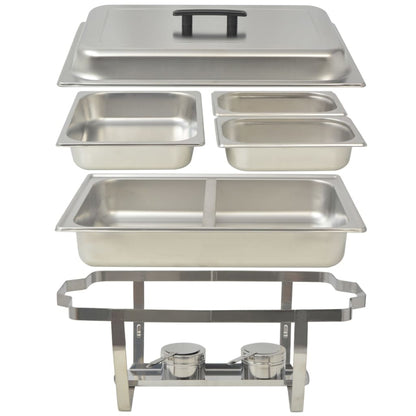 Set 4 Pz Teglie Scaldavivande In Acciaio Inossidabile