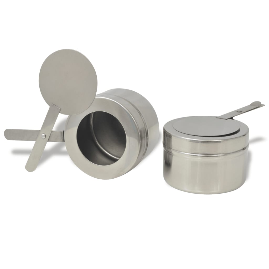 Set 4 Pz Teglie Scaldavivande In Acciaio Inossidabile