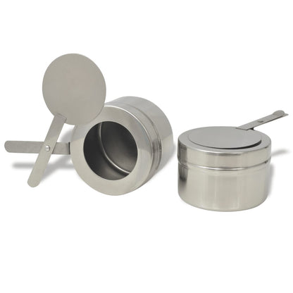 Set 4 Pz Teglie Scaldavivande In Acciaio Inossidabile