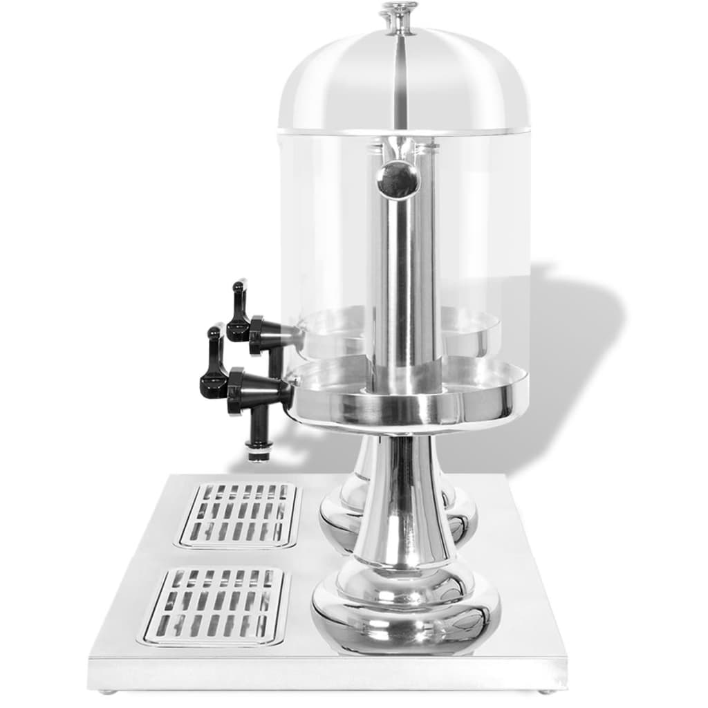 Doppio Distributore Di Succhi Di Frutta E Bibite Acciaio Inossidabile 2 X 8 L
