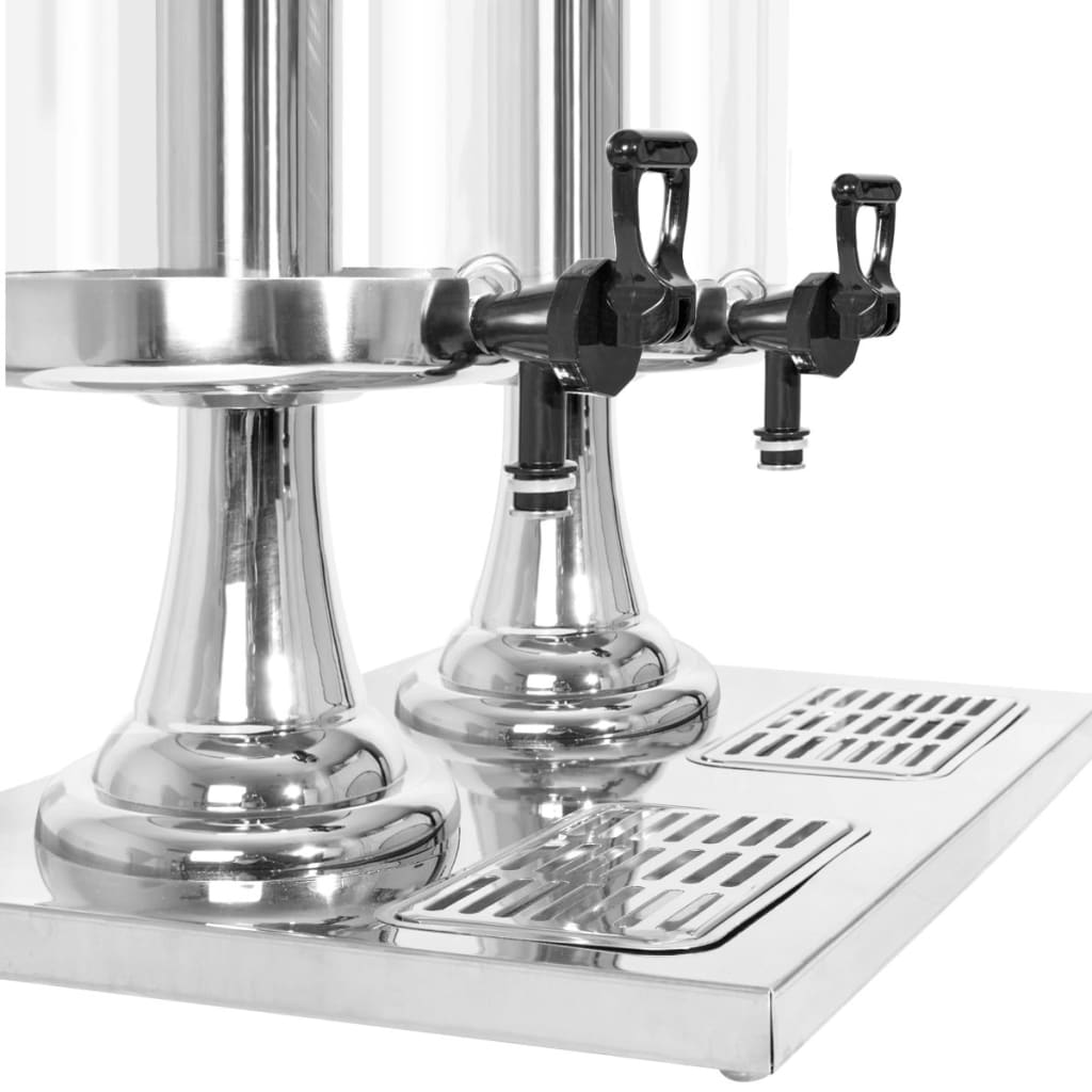 Doppio Distributore Di Succhi Di Frutta E Bibite Acciaio Inossidabile 2 X 8 L