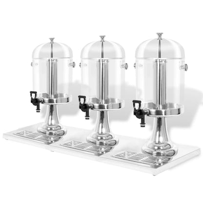 Doppio Distributore Di Succhi Di Frutta E Bibite Acciaio Inossidabile 2 X 8 L