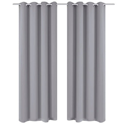 2 Pz Tende Oscuranti Occhielli In Metallo