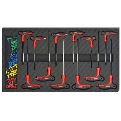 Carrello Portautensili Officina Con 1125 Utensili Acciaio Rosso