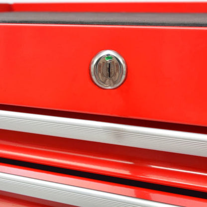 Carrello Portautensili Officina Con 1125 Utensili Acciaio Rosso