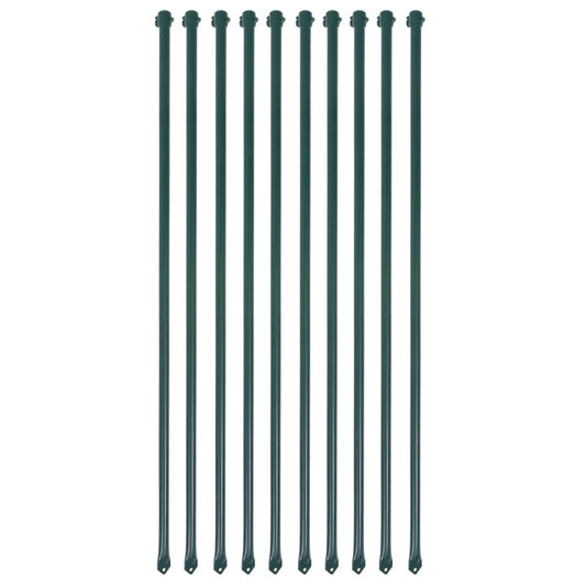 Pali Da Giardino 10 Pz In Metallo Verde