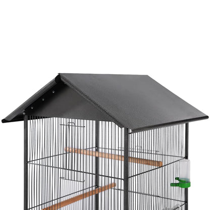 Gabbia Per Uccelli In Acciaio Con Tetto 66X66X155 Cm