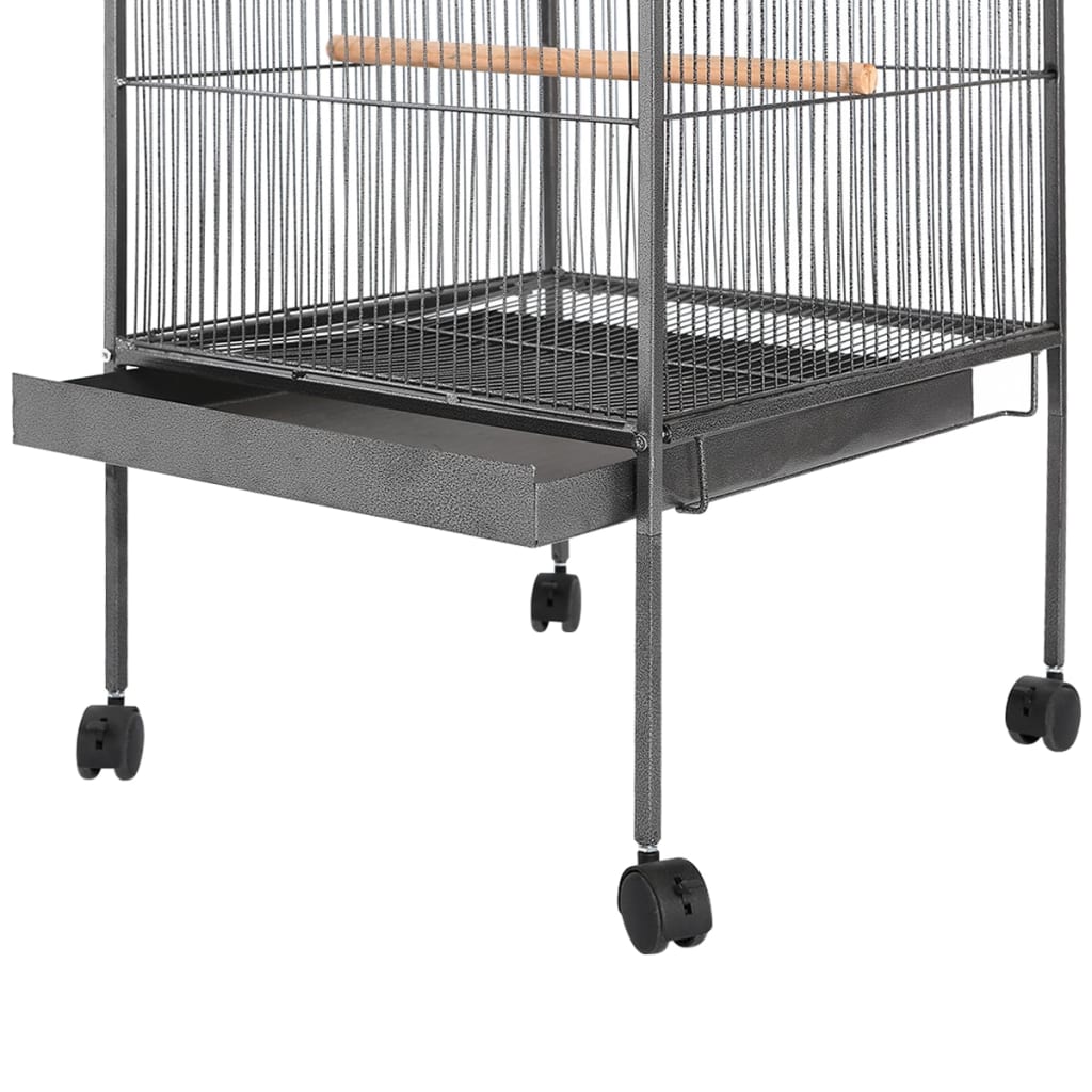 Gabbia Per Uccelli In Acciaio Con Tetto 66X66X155 Cm