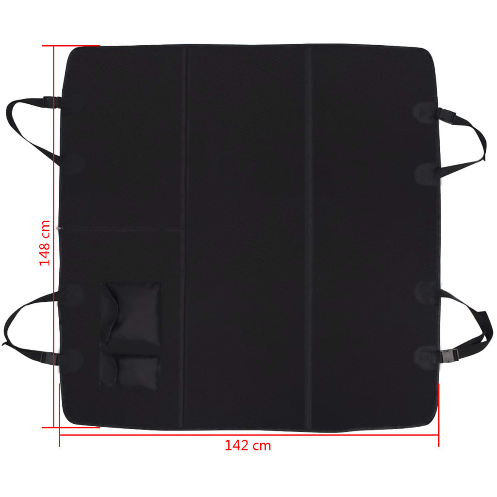 Coperta Per Cani Per Sedile Posteriore Auto 148X142 Cm Nero