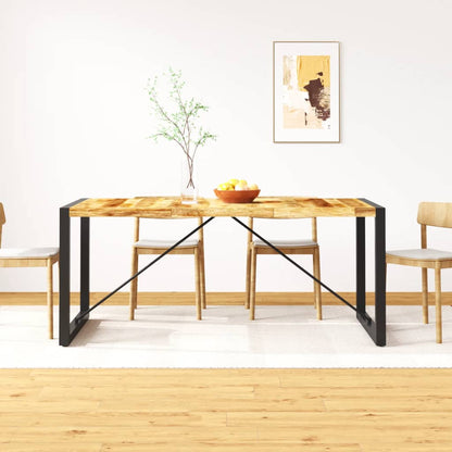 Tavolo Da Pranzo 175X90X76 Cm In Legno Grezzo Massello Di Mango