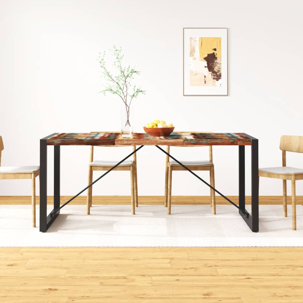 Tavolo Da Pranzo 175X90X76 Cm In Legno Grezzo Massello Di Mango