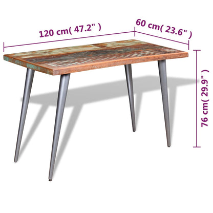 Tavolo Da Pranzo In Legno Massello Anticato 120X60X76 Cm