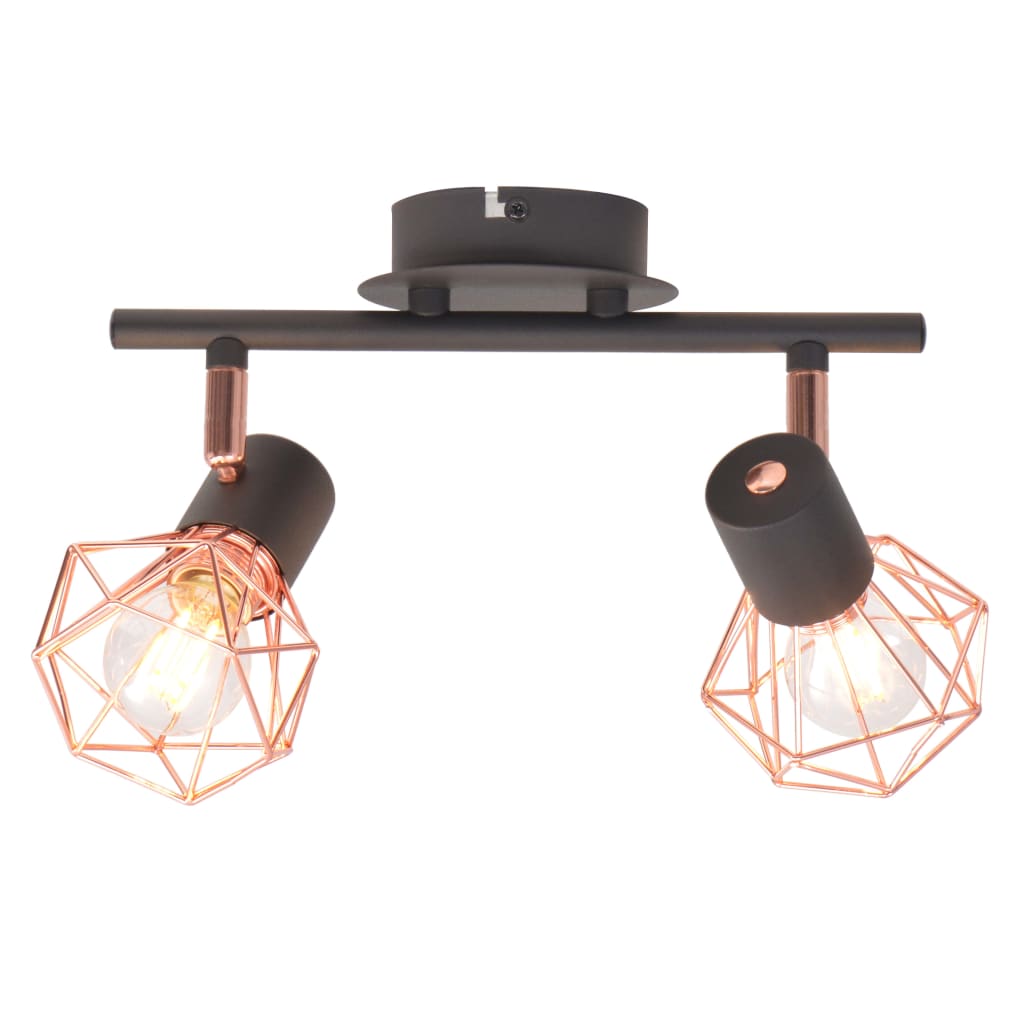 Plafoniera Con 2 Lampadine A Led A Incandescenza 8 W