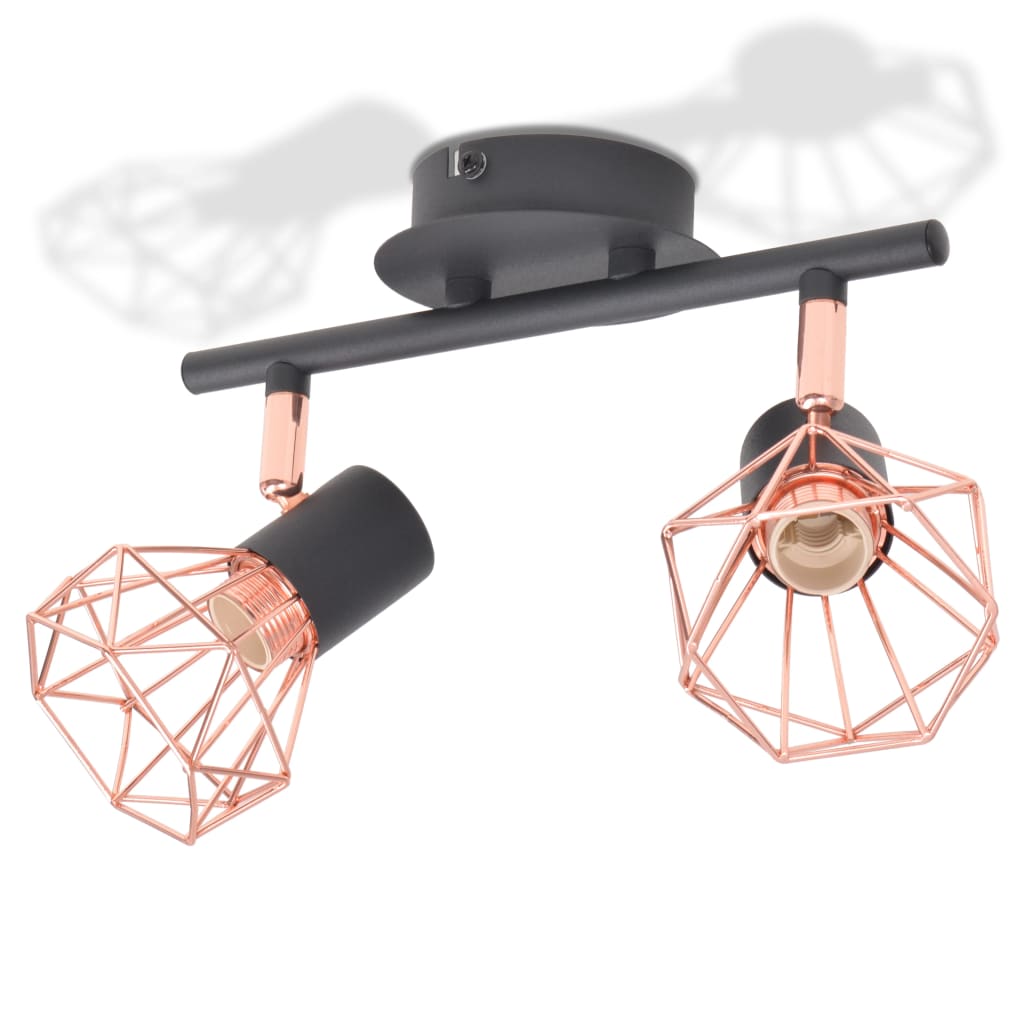 Plafoniera Con 2 Lampadine A Led A Incandescenza 8 W