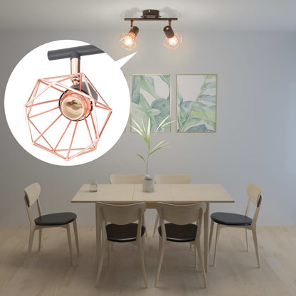 Plafoniera Con 2 Lampadine A Led A Incandescenza 8 W