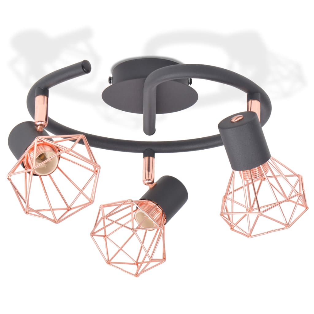 Plafoniera Con 3 Lampadine A Led A Incandescenza 12 W