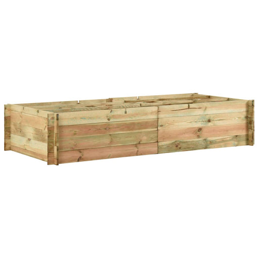 Fioriera Giardino Letto Vegetale In Legno Di Pino 197X100X40Cm