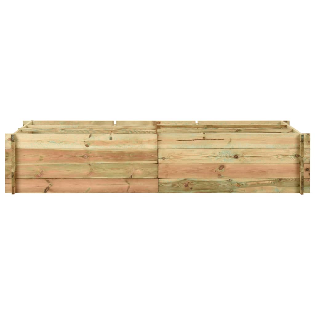 Fioriera Giardino Letto Vegetale In Legno Di Pino 197X100X40Cm