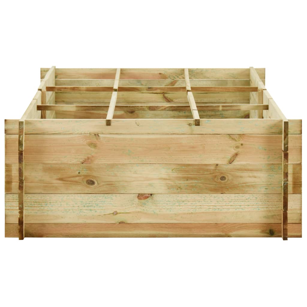 Fioriera Giardino Letto Vegetale In Legno Di Pino 197X100X40Cm