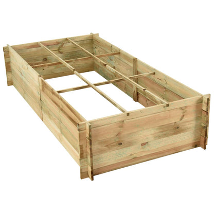 Fioriera Giardino Letto Vegetale In Legno Di Pino 197X100X40Cm