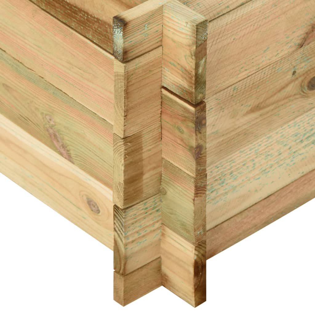 Fioriera Giardino Letto Vegetale In Legno Di Pino 197X100X40Cm